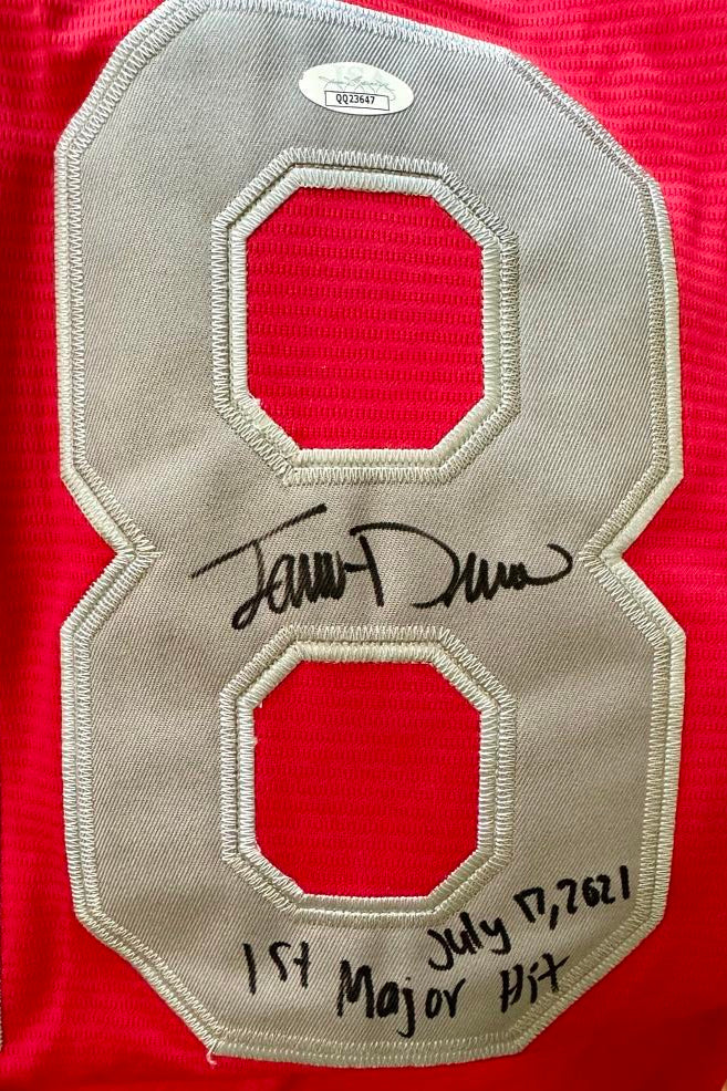 Jaren Duran Signed Red Sox Futures Game Jersey w/ First Hit Inscription - JSA COA
